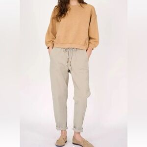 Ragabond Studio Drawstring Pant‎ In Sage cream size small 100% organic cotton